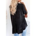 Gray High Low Cuffed Tee