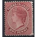 Turks Islands 1889 SG63 1d Lake Mounted Mint .. .