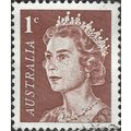 AUSTRALIA, Queen Elizabeth II, brown 1966, 1c, #4
