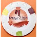 Kansas Star. $1 Casino Chip. Mulvane, KS. Z50a.
