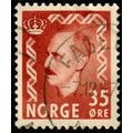 Norway 1955 King Haarkon VII 35ore Used Stamp.