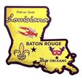 Louisiana The Pelican State Foil Fridge Magnet