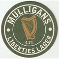 BEER MAT - MULLIGANS (MANCHESTER) - LIBERTIES L...