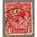 GB stamps 1912 - SG419 - KGV - 1d red - Queensb...