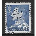 DENMARK 1961 80 ORE BLUE KING FREDERIK 1X SG 44...