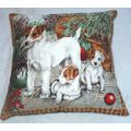 Jack Russel Mum and pups in the garden cushion ...