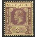 Fiji 1921 SG130c 3d Purple/Yellow on Pale Yello...