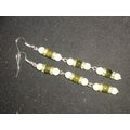One off avocado & pale tea green crystal glass ...