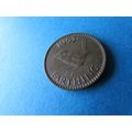 1953 QUEEN ELIZABETH II FARTHING CORONATION YEA...