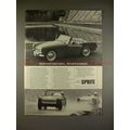 1965 Austin Healey Sprite Car Ad - You'll be Te...