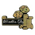 Atlantic City Gold Prism Fridge Magnet