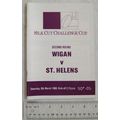 1986 programme Wigan v. St. Helens, Challenge C...