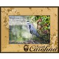 South Carolina with Flowers Laser Engraved Wood...