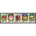 Korea Fungi 5v Strip 1991 CTO SG#N3040-N3044