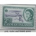 Cayman Islands QEII 1962 2½d Violet & Bluish Gr...