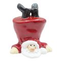 Ceramic Santa with Legs in the Air 12 CM Festiv...