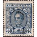 VENEZUELA, Rafael Urdaneta, blue 1911, 25 cent