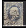 Used 206 1c Benjamin Franklin Barely Clears RA0357