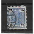 Austria.SG145b 25h Blue.Fine Used.Aug22