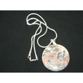 Elegant 43mm x 7mm crazy lace Jasper pendant on...