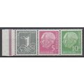 Mi: w18 y II MNH 1958/60 heuss Cat € 14