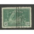 Canada 1946 - 47 50ct Green Peace Conversion SG...