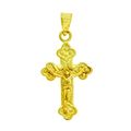 Cross Jesus Crucifix Religious Real 14k Yellow ...