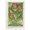 IVORY COAST 1961 FOXGLOVE ORCHID 25F USED FLORA