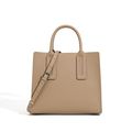 Genuine Leather Women Top Handle Straw Crossbod...