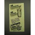 1937 Lipton's Tea Ad - So Economical So Delicious