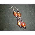 Fabulous faceted oval orange & purple crystal g...