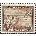 MALTA, Grand Harbour Valleta, brown 1938, ¼d, #3