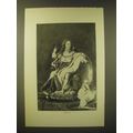 1893 Magazine Print of a Painting of Louis XV