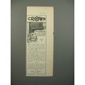 1900 Crown Piano Ad - They Charm Everyone
