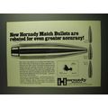 1974 Hornady Boat Tail Match Bullets Ad - Even Greater Accuracy