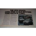 1978 Volvo 240, 260, 242GT Sports Sedan, 262C Car Ad