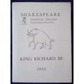 Shakespeare Memorial Theatre - King Richard III...