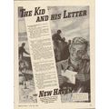 NEW HAVEN RAILROAD 1943 kid and his letter mid-...