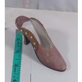 pink heal resin minature shoe vintage