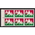 China December 9th Movement Block of 6 1985 MNH...