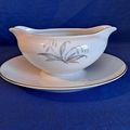 KAYSONS Fine China GOLDEN RHAPSODY GRAVY BOAT &...