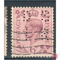 GB stamps 1937-47 KGV1 - 6d purple SG470 perfin...