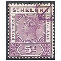 St Helena 1896 SG51 5d Mauve Fine Used.
