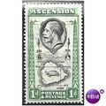 Ascension Island 1934 SG22 1d Black & Emerald M...