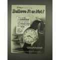 1973 Bulova Caravelle Watch Ad - Ripley's Believe It