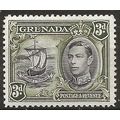 Grenada 1938 SG158 3d Black & Olive-Green Mount...
