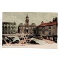 NICE PRINTED POSTCARD OF TOWN HALL & MARKET PLA...