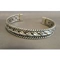 Vintage Native American Sterling Silver Cuff Do...