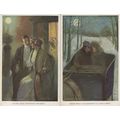 Alfred Davy Winter Autumn Moon 2x WW1 Painting ...