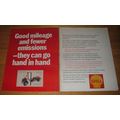 1971 Shell Gasoline Ad - Good mileage and fewer emissions
